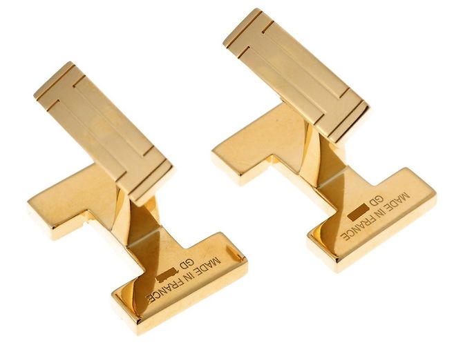 Hermès Abotoaduras Hermes banhadas a ouro Dourado - vista 4