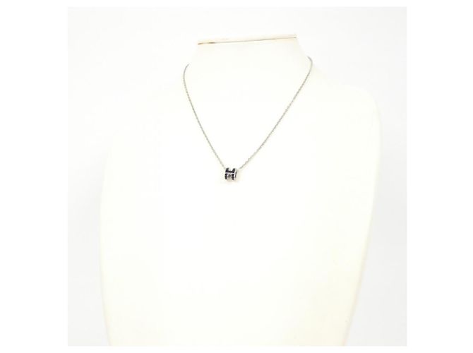 Hermès Collar Hermes Pop H MINI Negro Plata - vista 4