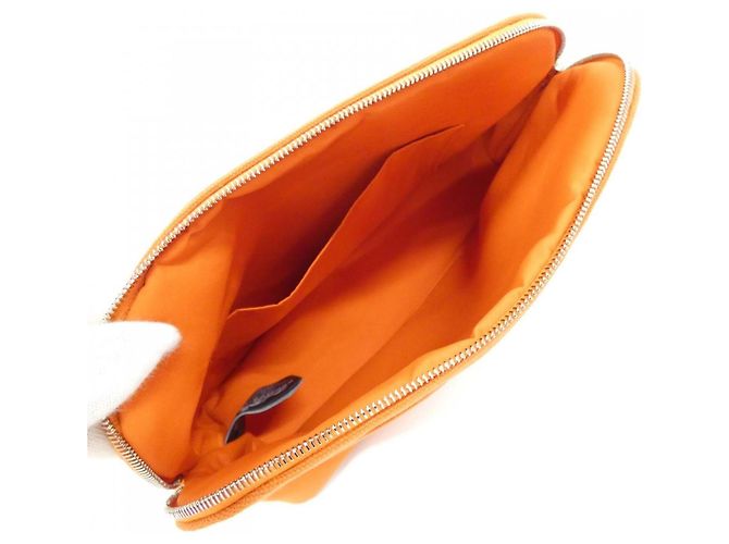 Hermès Borsa a mano Hermes Bolide MM Pouch Rosso Arancione - vista 8