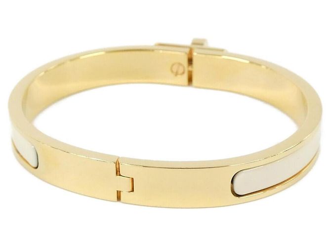 Hermès Bracciale Hermes Mini Click Kelly PM Beige D'oro - vista 2