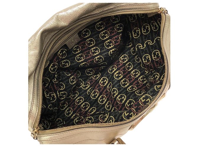 Borsa Boston Gucci Oro Metallizzato D'oro - vista 9