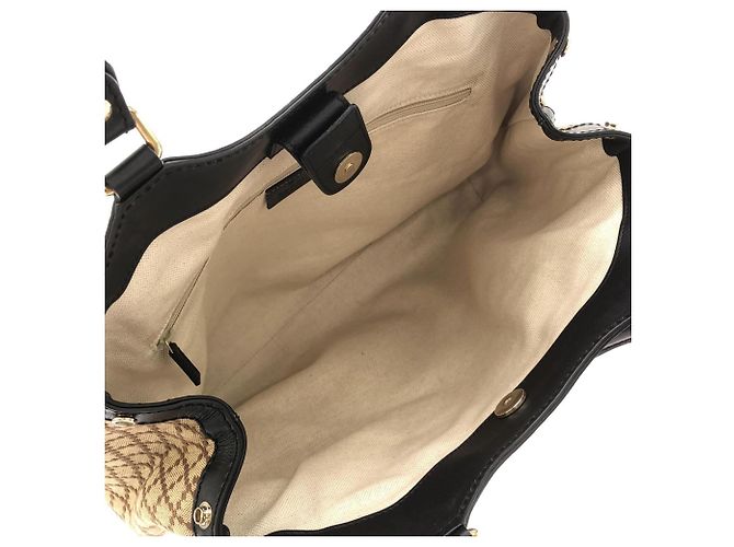 Borsa a mano Gucci in tela beige - vista 5