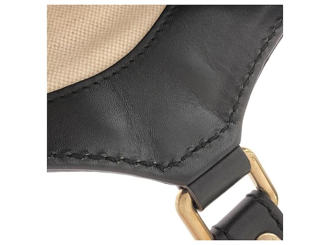 Borsa a mano Gucci in tela beige - vista 8