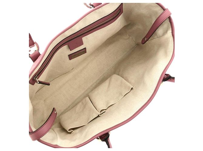 Borsa a mano Gucci in pelle Micro GG rosa - vista 6
