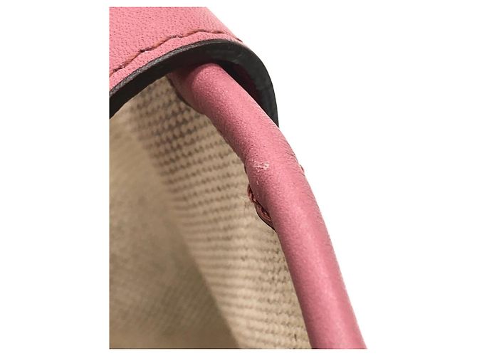 Borsa a mano Gucci in pelle Micro GG rosa - vista 7