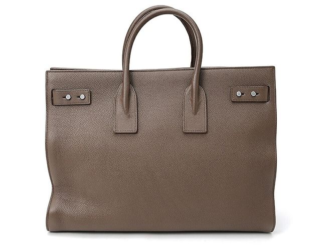 Borsa Saint Laurent Thin Large Sac de Jour Marrone - vista 3