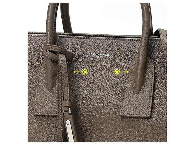 Borsa Saint Laurent Thin Large Sac de Jour Marrone - vista 5