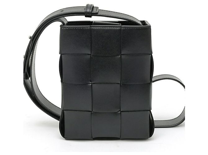 Borsa a tracolla Mini Cassette Bottega Veneta Nero - vista 3
