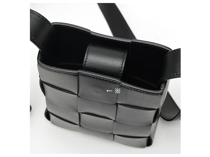Borsa a tracolla Mini Cassette Bottega Veneta Nero - vista 5