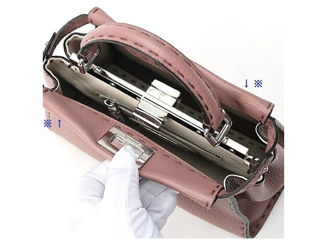 Borsa a spalla Mini Peekaboo Fendi - vista 5