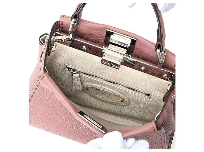 Borsa a spalla Mini Peekaboo Fendi - vista 6