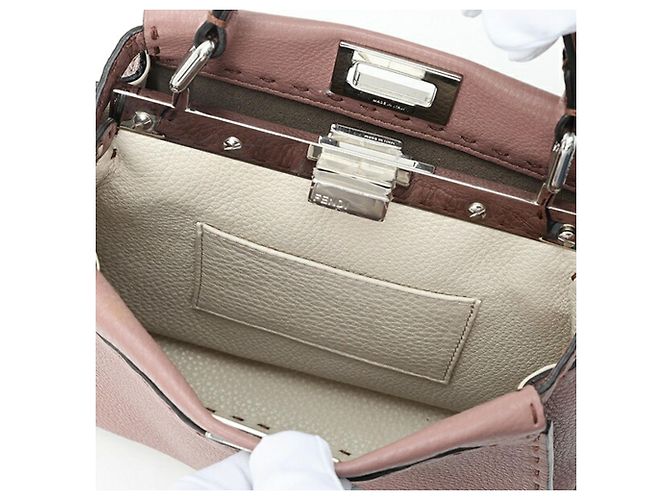 Borsa a spalla Mini Peekaboo Fendi - vista 8