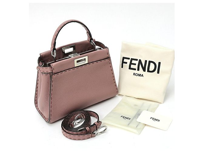 Borsa a spalla Mini Peekaboo Fendi - vista 9
