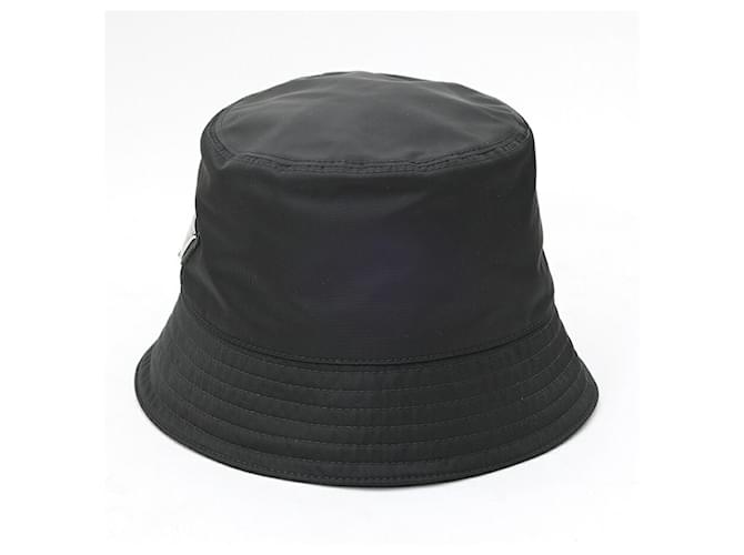 Prada Re-Nylon Triangle Bucket Hat Schwarz - Ansicht 2