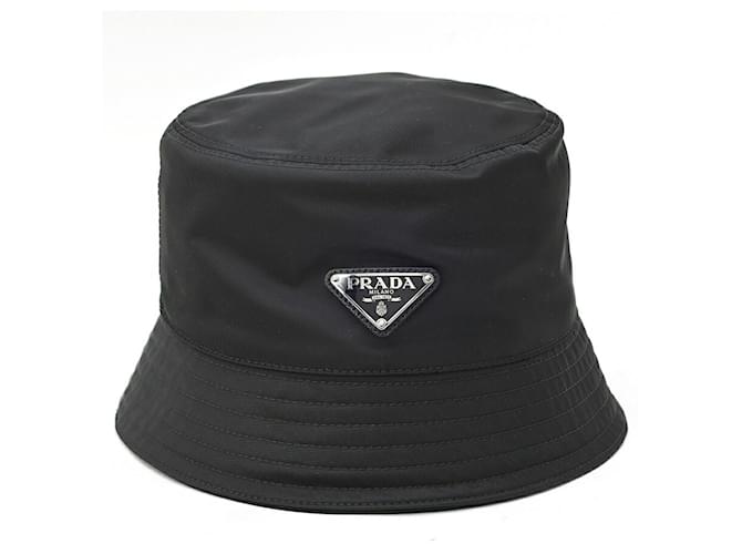 Prada Re-Nylon Triangle Bucket Hat Schwarz - Ansicht 5