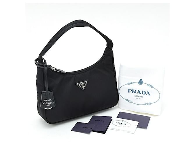 Prada Re-Edition 2000 Re-Nylon Mini Shoulder Bag Nero - vista 7