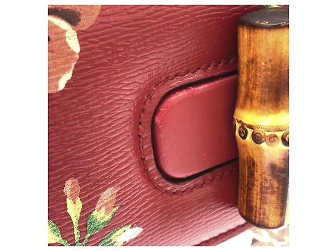 Bolsa Gucci Bamboo Classic Vermelho - vista 5