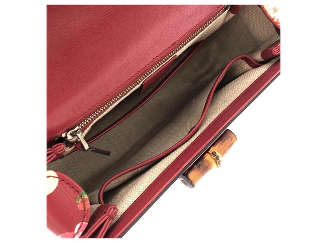 Bolsa Gucci Bamboo Classic Vermelho - vista 8