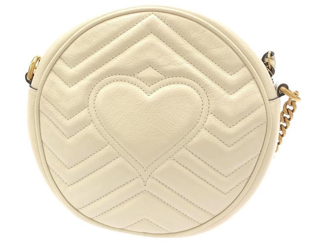 Borsa a tracolla Gucci GG Marmont Bianco sporco - vista 2