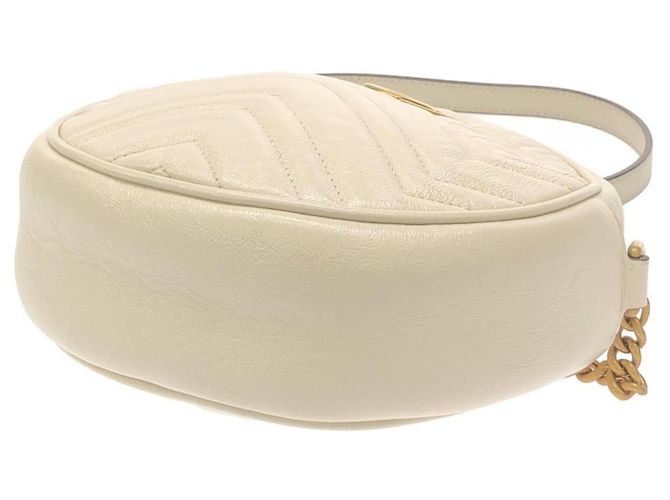 Borsa a tracolla Gucci GG Marmont Bianco sporco - vista 3