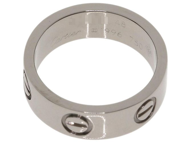 Anello Cartier Love Band in oro bianco 18K - vista 4