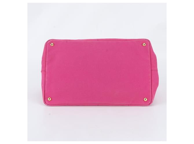 Borsa Tote Prada Canapa Triomphe Rosa - vista 6