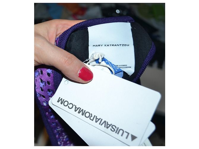 Adidas by Mary Katrantzou Kleid Weiß Blau Grün Lila - Ansicht 4
