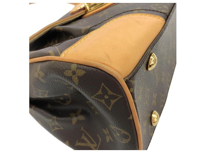 Borsa a tracolla Louis Vuitton Monogram Beverly MM Marrone - vista 3