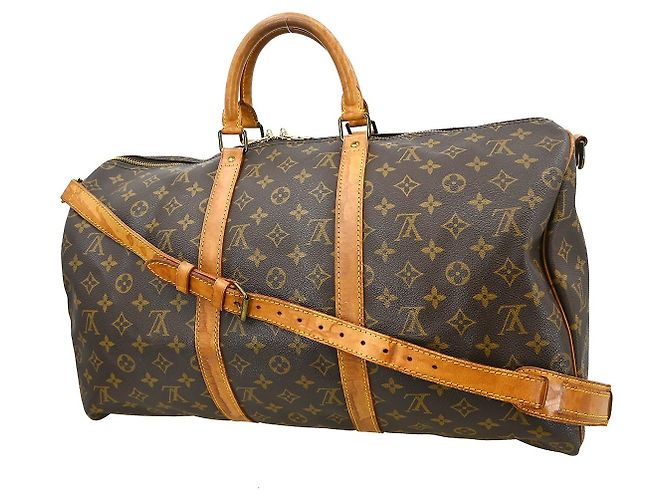 Louis Vuitton Keepall Bandoulière Monogram 50 Marrone - vista 2