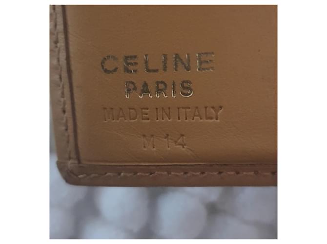Céline Celine Cartera Triomphe Canvas Bi-fold Castaño - vista 10