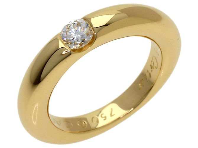 Anello Cartier Ellipse 1P Diamante in Oro Giallo 18K - vista 2