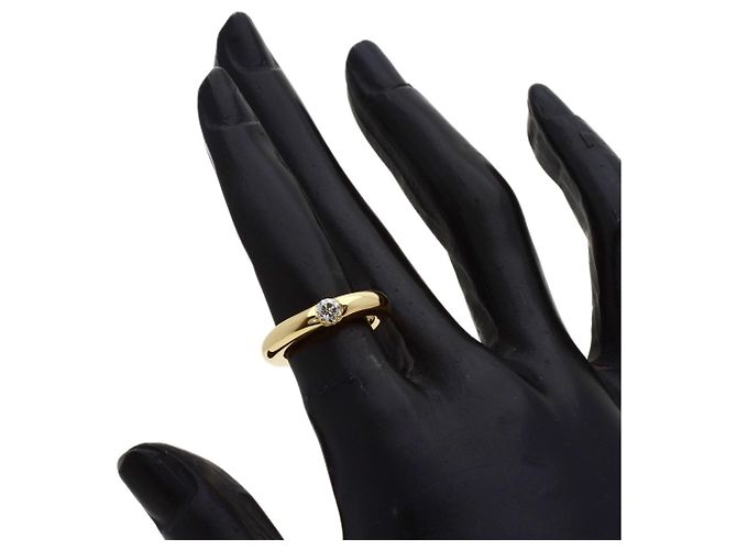 Anello Cartier Ellipse 1P Diamante in Oro Giallo 18K - vista 7