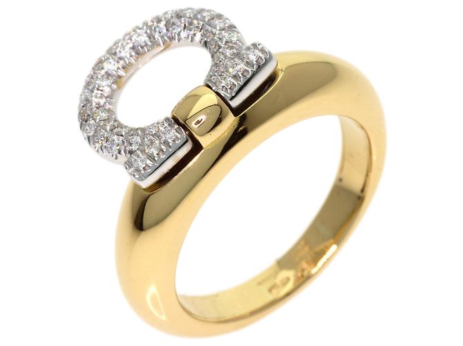 Anello Salvatore Ferragamo Gancini Pave Diamond - vista 2