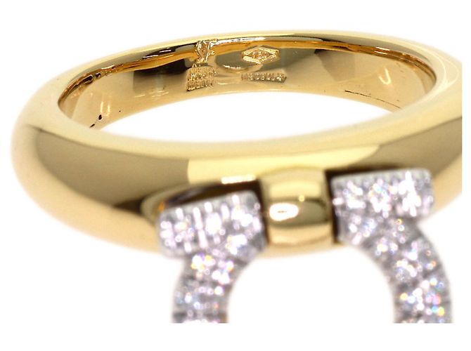 Anello Salvatore Ferragamo Gancini Pave Diamond - vista 5