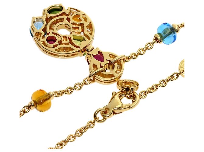 Bulgari Bvlgari Astrale Cerchi Halskette mit Diamanten und bunten Edelsteinen - Ansicht 2