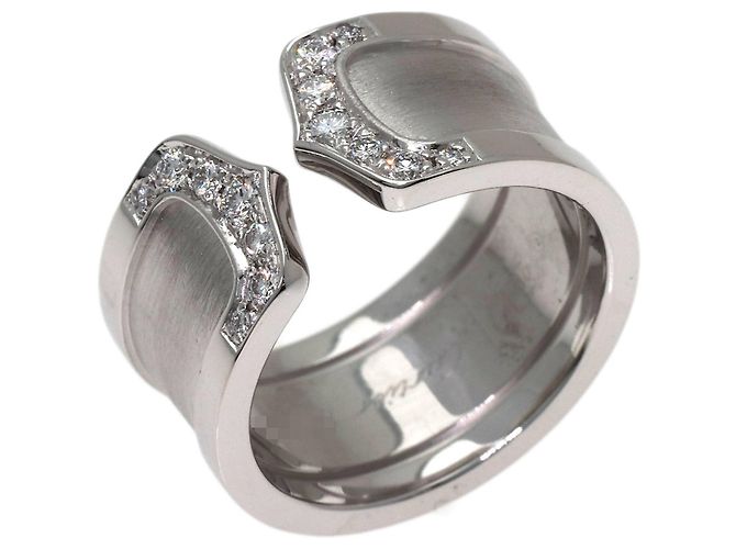 Cartier C2 Diamantring in 18K Weißgold - Ansicht 2
