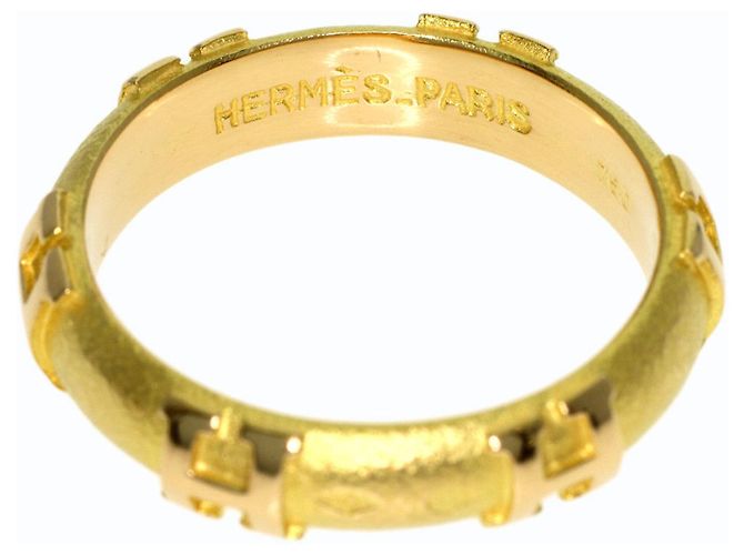 Ring Anello Hermès Fidelité in oro giallo 18K - vista 4