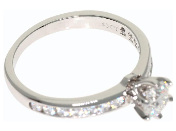 Tiffany & Co. Platin-Solitärring mit Diamant - Ansicht 5
