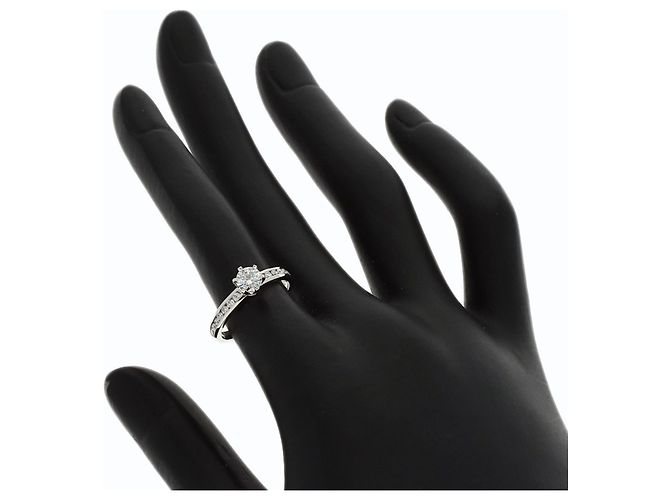 Tiffany & Co. Platin-Solitärring mit Diamant - Ansicht 7