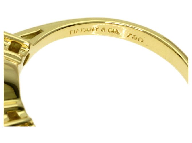 Anello Tiffany & Co. in perla e diamanti in oro giallo 18K - vista 5