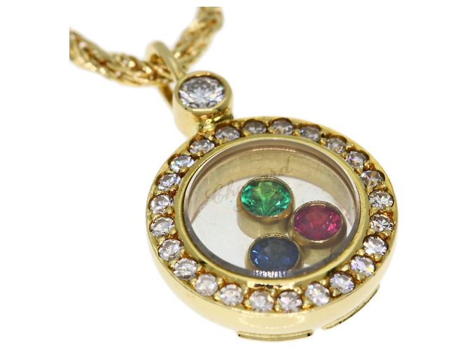 Collana Chopard Happy Diamonds Zaffiro Rubino Smeraldo - vista 5
