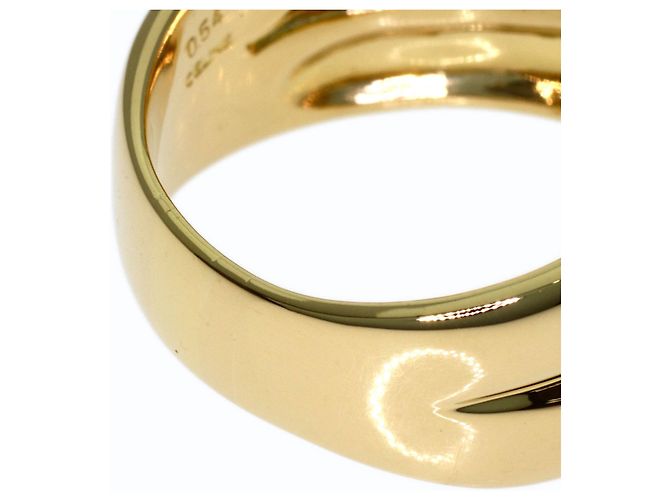 Diamond Céline Anello Celine Logo Cross Diamanti in Oro Giallo 18K - vista 9