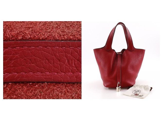 Hermès Hermes Picotin Clémence PM Rosso - vista 6