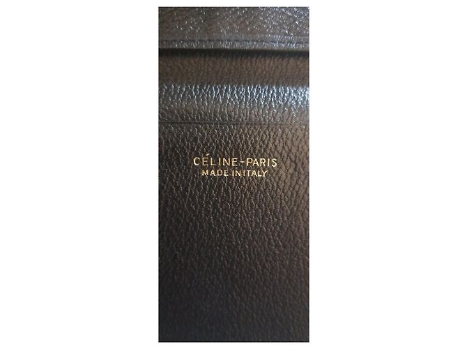 Céline Cartera de cuero Celine Paris Negro - vista 10