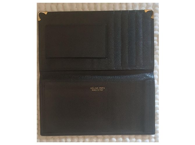 Céline Cartera de cuero Celine Paris Negro - vista 7