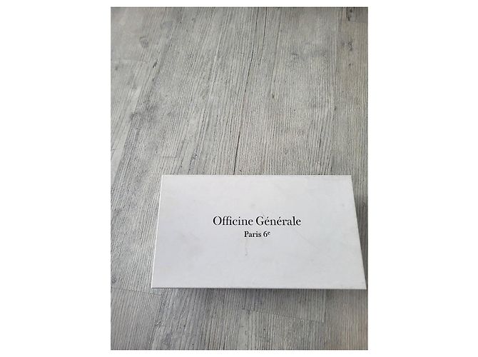 Autre Marque Officine Générale Mocassini in pelle bordeaux Marrone scuro - vista 4