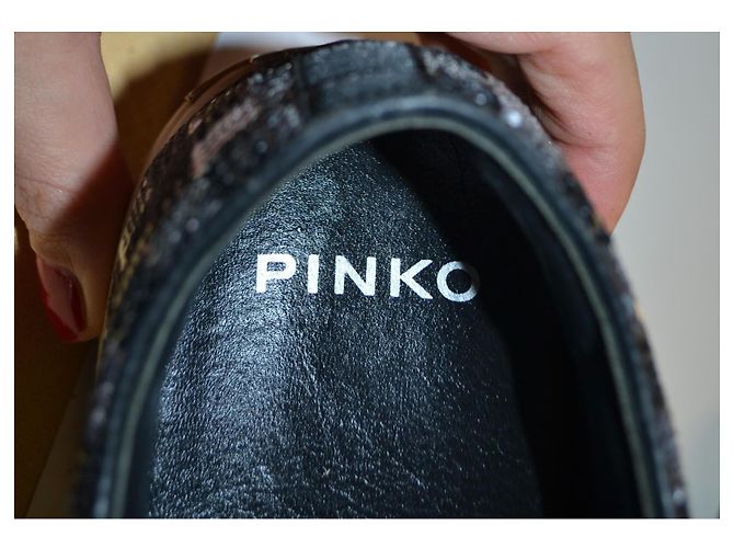 Sneakers Pinko con paillettes Nero Argento - vista 5