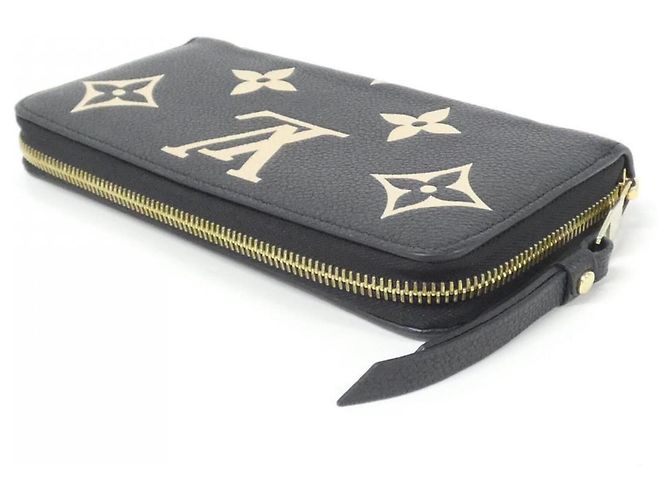 Louis Vuitton Bicolor Monogram Empreinte Zippy Wallet Schwarz Mehrfarben Beige - Ansicht 2
