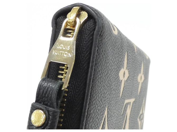 Louis Vuitton Bicolor Monogram Empreinte Zippy Wallet Schwarz Mehrfarben Beige - Ansicht 4