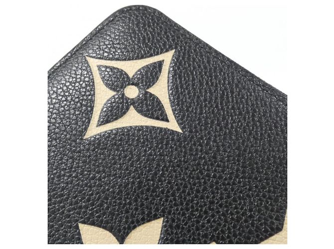 Louis Vuitton Bicolor Monogram Empreinte Zippy Wallet Schwarz Mehrfarben Beige - Ansicht 5